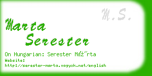 marta serester business card